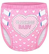 Littleforbig Soft Silky Underwear Comfortable Washable Reusable Adult Training Pants - Blushing Baby