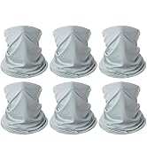 6 Pieces Summer Face Cover Scarf Mens Neck Gaiter For Men Women UV Protection Face Breathable Sun...