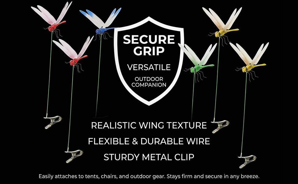 REALISTIC WING TEXTUREFLEXIBLE & DURABLE WIRESTURDY METAL CLIP