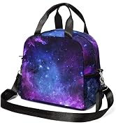 Galaxy Lunch Box for Boys Girls Purple Insulated Lunch Bag Leakproof Reusable Lunch Tote Bag with...