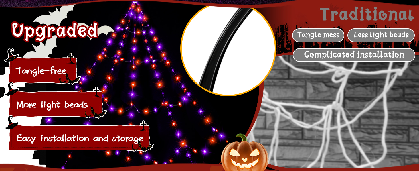 Purple and Orange Halloween Lights