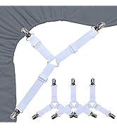 Siaomo Bed Sheet Holders Straps Fasteners - 4 Pcs Triangle Sheet Fasteners Fitted Sheet Corner Ho...