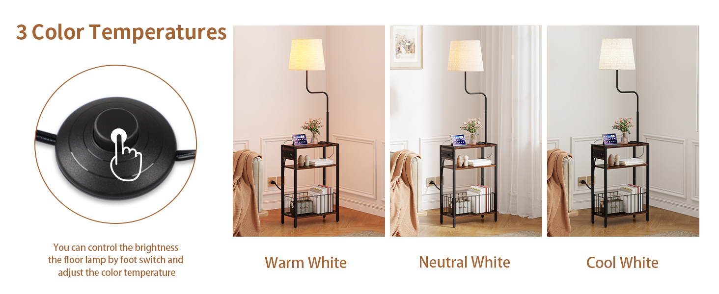 Floor Lamp with Table