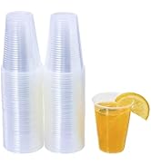 Jaluxing 500 Count 9 oz Crystal Clear Disposable Plastic Cups Bulk PP Cups for Parties, Water, Wi...