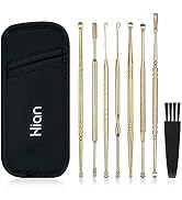8 Pcs Ear Wax Removal Kit,Professional Double-Headed Ear Pick Earwax Removal Tools,316L Stainless...