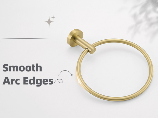brushed gold hand towel ring