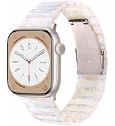 V-MORO Compatible with Apple Watch Resin Bands Series 8/7/9/10 38/41/40/42mm(S10),46/45/44/42mm F...