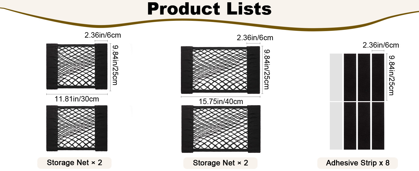 mesh storage bags small cargo net pocket product size
