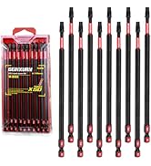 Geinxurn 10 Pieces 6 In. T25 Impact Tough Magnetic Screwdriver Bit Set, #25 Torx Head Power Bits,...