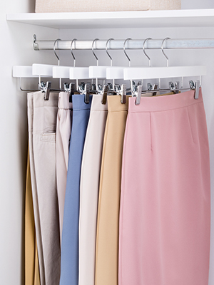 white closet pants hangers