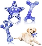 YINEYA Dog Toys for Aggressive Chewers, 3-Pack Tough Dog Chew Toys | Dog Teething Toy for Medium ...