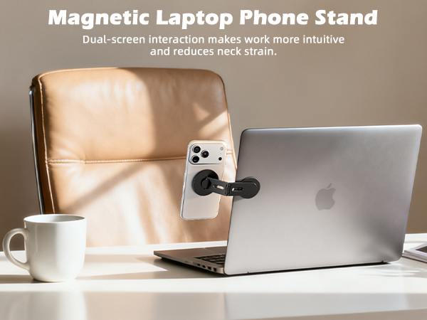 Magnetic Laptop Phone Stand