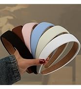 DiyJibb 6PCS Headbands for Women – 1 Inch Wide Non-Slip Elastic Hair Bands, Thick Solid Color Hea...