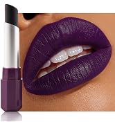 HHLTOH Dark Purple Matte Lipstick - Lip Crayon & Face Paint Stick for Women, Smooth Pigmented for...