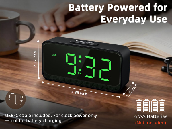 battery operated alarm clock