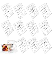 Bekith 12 Pcs 1/6 Size Polycarbonate Food Pan Lids, Hotel Pan Lid Restaurant Clear Food Storage C...