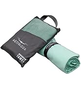 AqtivAqua Quick Dry Towel - Lightweight Microfiber Travel Towel w/Bag - Fast Drying Towel Set for...