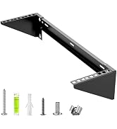 STANDOPIA 3U Vertical Wall Mount Rack - 19" Steel Wall & Under-Desk Bracket for Server, Network S...