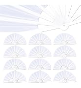 HONSHEN 12 Pack Large Folding Hand Fan, Nylon-Cloth Kung Fu Tai Chi Fan for Men Women Dance Perfo...