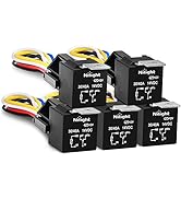 Nilight 50003R Automotive Set 5-Pin 30/40A 12V SPDT with Interlocking Relay Socket and Wiring Har...