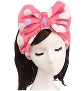 Shintop Women Fashion Lovely Soft Carol Fleece Bowknot Bow Makeup Cosmetic Shower Elastic Hair Ba...