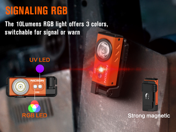 With its magnetic base and clip, it can be used as a warning light.