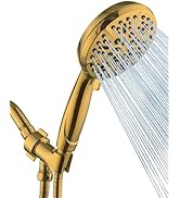 Gold Shower Head with Handheld High Pressure – The High Flow Rain Showerhead with Extra Long 6 ft...
