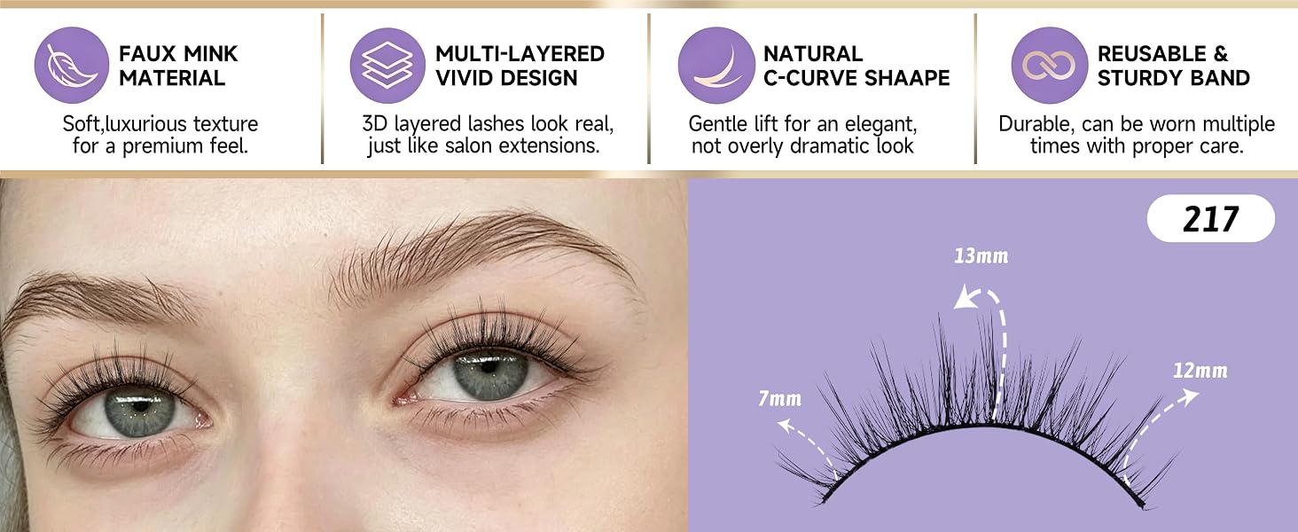 natural eyelashes strips faux mink lashes