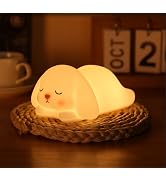 ZKLiLi Night Light for Kids Cute Rabbit Lamp, 16 Colors+Tap+Silicone Children Night-Light,USB Rec...
