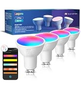 Lepro BG1 AI GU10 Smart Bulb - RGBCW Dimmable Color Changing LED Bulbs, Compatible with Alexa & G...