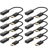 DoroJepi 4K DisplayPort to HDMI Adapter 10 Pack, Display Port DP Male to HDMI Female Converter (U...