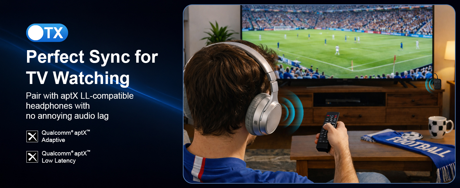 Bluetooth 6.0 Audio Transmitter Receiver