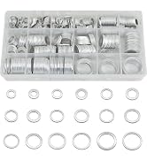 540pcs Oil Drain Plug Gaskets Oil Crush Washers Aluminum Flat Washers Automotive Engine Washers A...