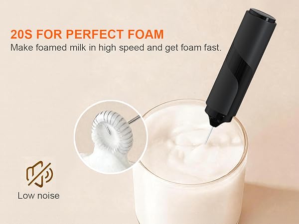 milk frother with cover