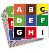 Letters Vinyl Stickers - A to Z, 3-inch, 4 Sets - Multicolor Premium Decal, Ideal for Inventory, ...
