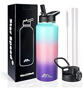 StarSpeed Insulated Water Bottle 40 oz, Stainless Steel Water Flask Double Walled Vacuum Water Ju...