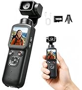 VETEK Vlogging Camera 4K HD Handheld Camera, 75MP Photos Pocket Digital Video Camera for YouTube ...