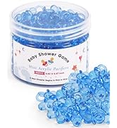 200PCS Mini Acrylic Pacifiers for Baby Shower Games, 0.83 Inch Clear Blue Pacifiers Bulk, Chupone...