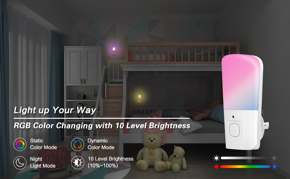 dimmable night light remote rgb night lamp kids led night light
