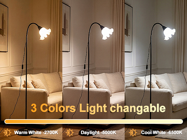 Floor Reading Lamps for living room with Adjustable Gooseneck Bendable