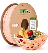 OVV3D PLA Food Safe Filament 1.75mm 1kg for 3D Printing, Light Orange Filament PLA+ Food Grade 3D...
