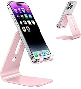 OMOTON Upgraded Aluminum Cell Phone Stand, C1 Durable Cellphone Dock with Protective Pads, Smart ...