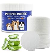 Dog Eye Wipes 100 Counts, Gently Clean Eye Wipes for Dogs & Cats Textured Grooming Pet Eye Wipes ...