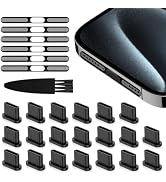 VIWIEU USB C Dust Plug Port Cover Protectors 20 PCS with Phone Speaker Cover Bumper Stickers 6 PC...