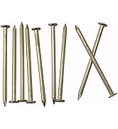 120pcs Gold Hardware Nails, 2 Inches Brass Plated Picture Hanging Nails, Wood Nails, Wall Nails f...