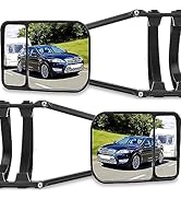 YOMTOVM 2pcs Clip-On Towing Mirrors Extensions 360° Adjustable Trailer Mirrors Universal Tow Mirr...