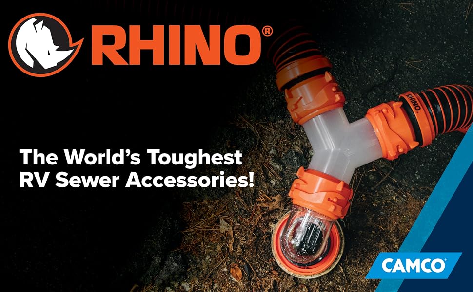 Camco Rhino; rv sewer hoses; sewer hoses; rv hose; camco rv sewer fitting; rv essential; camper