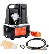 HZLZRZ Electric Hydraulic Pump Power Pack, Single Acting 110v/120v 10000 psi,Unit 2 Stage(1st Sta...