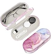 Fintie 2 in 1 Contact Lens Case and Eyeglasses Case, Double Sided Portable Contact Lens Travel Ca...