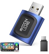 2026 Upgraded 2-in-1 Wireless CarPlay Adapter & Android Auto Wireless Adapter, Bluetooth Car Adap...